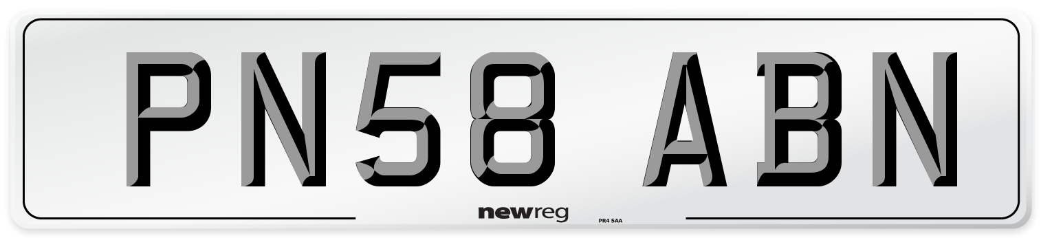 PN58 ABN Number Plate from New Reg
